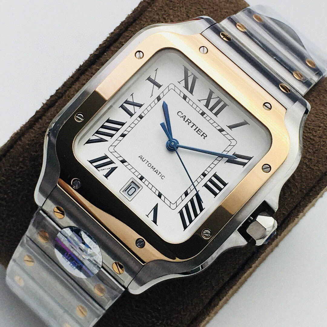 Cartier Santos Couple Watch Size: 39.8mm x 47.5*9.08mm - Image 8