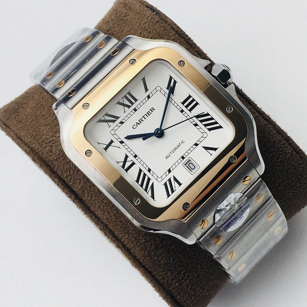 Cartier Santos Couple Watch Size: 39.8mm x 47.5*9.08mm - Image 4