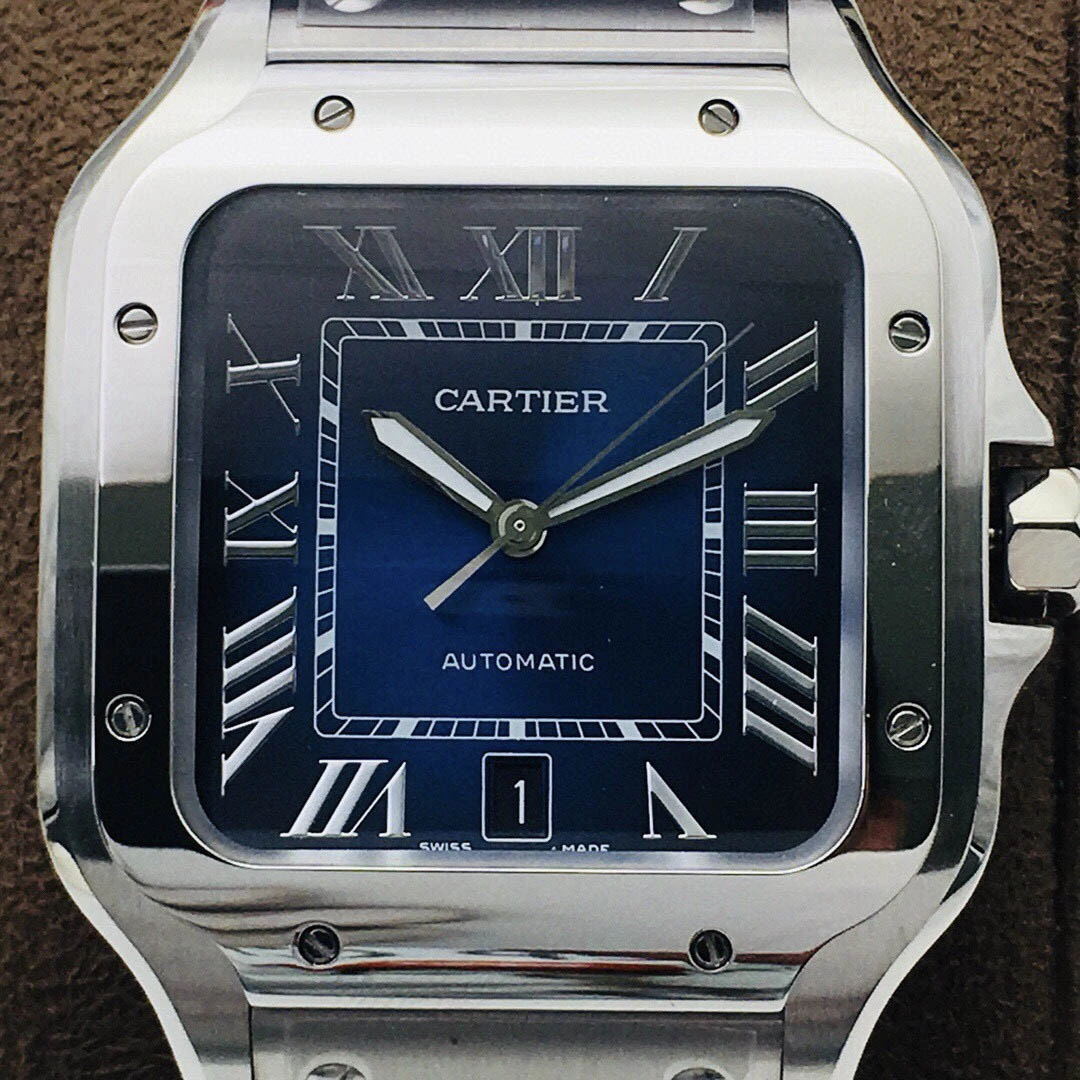 Cartier Santos Couple Watch Size: 39.8mm x 47.5*9.08mm - Image 5