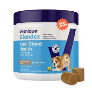 Vetnique Labs Glandex Daily Probiotics & Digestive Health Prebiotics Bacon Flavor Soft Chew Aid Supplement for Dogs