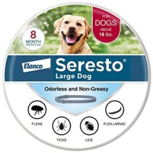 Seresto Flea & Tick Collar for Dogs, over 18-lbs, 1 Collar (8-mos. supply)