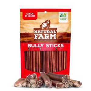 Natural Farm 10 to 12-inch Bully Cheek Stick Dog Treat