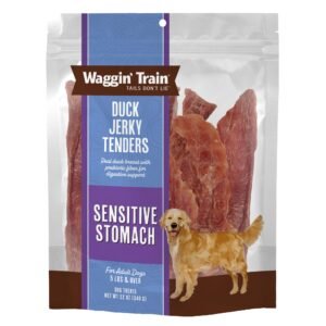 Waggin' Train Duck Jerky Tenders Sensitive Stomach Duck Grain-Free High-Protein Jerky Dog Treats, 12-oz bag