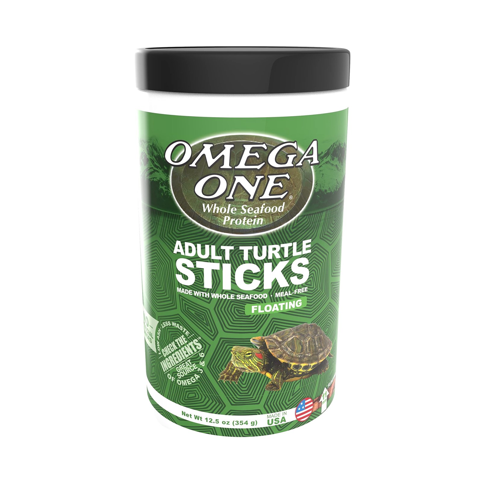 Omega One Adult Turtle Floating Sticks Food, 12.5-oz jar