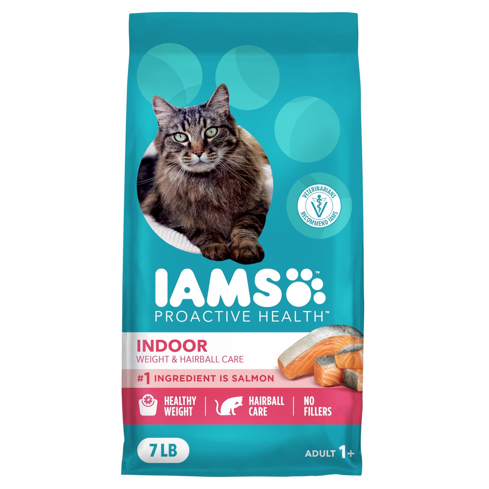 Iams Proactive Health Indoor Weight & Hairball Care Chicken & Turkey Recipe Dry Cat Food, 22-lb bag