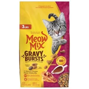 Friskies Gravy Swirlers Chicken & Salmon Flavor Dry Cat Food, 22-lb bag