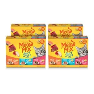 Meow Mix Tender Favorites Poultry & Beef Cat Food Variety Pack, 2.75-oz cup, case of 24