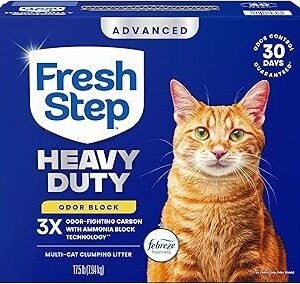 Fresh Step Heavy Duty Odor Block Advanced Multi Cat Clumping Litter with Febreze, 17.5 lb (Package May Vary)