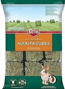 Kaytee Alfalfa Cubes for Rabbits, Guinea Pigs, and Other Small Animals, 15 oz