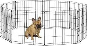 New World by MidWest Homes for Pets 24-Inch Exercise Pen, for Indoor and Outdoor use, 16 Sq Feet of Play, Folding Dog Pen, No Door Design for Maximum Security, Easy to Set Up, Foldable Pet Playpen