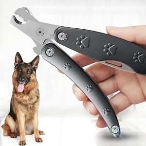 2026 Silent Dog Nail Trimmers for Anxiety Sensitive Dogs, Sharp Blade Cut Through Thick Nail Smoothly, 3 in 1 Compact Build-in Nail File & Comb, Heavy Duty Manual Professional Dog Nail Clipper