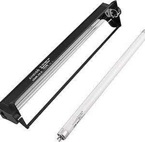 Aiicioo T5 UVB Lighting Combo Kit - 12" Light Fixture Desert 10.0 Terrarium Hood Light Fixture & High Output T5 HO UVB Bulb for Reptiles Chameleon Gecko (watts, 8)