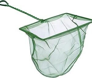 Aquarium Fishing Net Fish Tank Cleaning Tools Fine Mesh Net with Plastic Handle Green 8 Inch