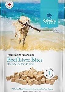 Caledon Farms Freeze Dried Beef Liver Bites Dog Treats, 150 Grams/5.3OZ
