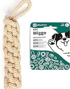 Dog Chew Toys for Aggressive Chewers, Rope Toys for Large Dogs with Dental Benefits, Durable Training Chew Rope, L Size