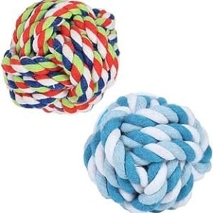 Dog Rope Ball 2Pack - Medium Breeds Knot Ball Rope Toys for Puppies to Medium Dogs, Teething Chewing, Tug and Boredom Relief