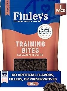 Finley's Training Treats for Puppies, Soft Salmon Dog Treats for All Dogs and Sizes, Limited Ingredient, Low Calories, 16oz, 1 Pack