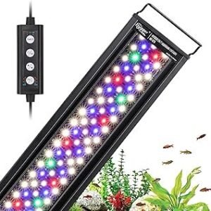 hygger 42W 24/7 Lighting Aquarium LED Light, Sunrise-Daylight-Moonlight Mode and DIY Mode, Timer Adjustable Brightness Fish Tank Light with Extendable Bracket 7 Colors for Planted Tank