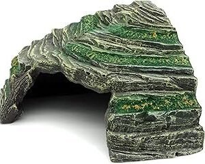 JIHAQUA Terrarium Decor Reptile Hide Reptile Hides and Caves Aquarium Tank Accessories Decorations,Medium