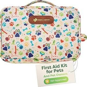 KeepGoing Dog First Aid Kit – Pet Emergency Kit for Dogs & Cats – Dog Travel Accessories for Car, Camping and Hiking