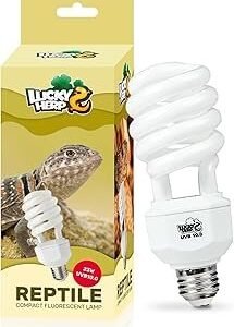 LUCKY HERP UVA UVB Reptile Light 10.0, Desert UVB 150 Compact Fluorescent Lamp, UVB Light for Reptiles 23W, UVA UVB Reptile Light Bulb, UVB Bulb for Reptiles Bearded Dragons Lizards Tortoises Snakes