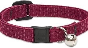 LupinePet Eco 1/2" Berry Cat Safety Collar with Bell , 8-12"