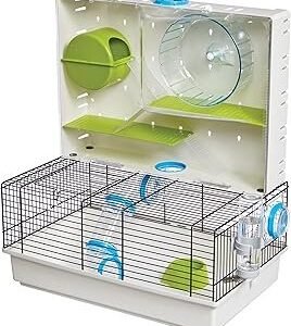 MidWest Homes for Pets Hamster Cage | Awesome Arcade Hamster Home (White) | 18.11 x 11.61 x 21.26 Inch