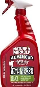 Nature’s Miracle Advanced Stain and Odor Eliminator Dog Spray, Fresh Scent, Severe Mess Enzymatic Formula for Tough Pet Messes, 32 Ounces, Red