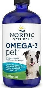 Nordic Naturals Omega-3 Pet, Unflavored - 16 oz - 1380 mg Omega-3 Per Teaspoon - Fish Oil for Large to Very Large Dogs with EPA & DHA - Promotes Heart, Skin, Coat, & Immune Health