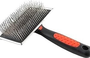 Paw Brothers Professional Grade Extra Long Slicker Brush - Ergonomic Handle, Removes Loose Undercoat and Tangles for Dogs