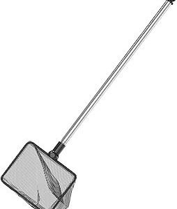 Pawfly Aquarium Fish Net with Extendable 9-24 Inch Long Handle for Betta Fish Tank Small Koi Pond and Pool