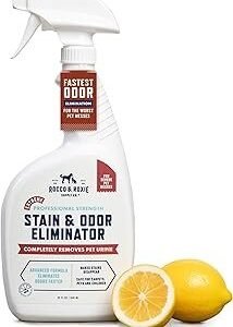 Rocco & Roxie Extreme Stain & Odor Eliminator for Strong Odor, Pet Urine Enzyme Cleaner Destroyer, Stain Remover, Dog Poop and Cat Pee, Enzymatic Carpet Cleaner Spray for Home, Puppy Potty Training