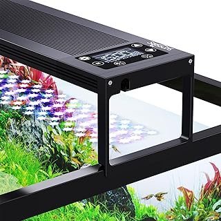 SEAOURA 24/7 LED Aquarium Light for 30-36 Inch Fish Tank, Auto On Off with Timer, 9 Colors, Adjustable Brightness, Daylight Moonlight Mode, Full Spectrum Fish Tank Light for Plants, 56W