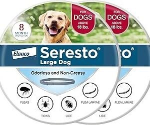 Seresto Large Dog Vet-Recommended Flea & Tick Treatment & Prevention Collar for Dogs Over 18 lbs. | 2-Pack