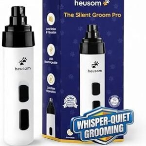 Silent Groom Pro Pet Nail Grinder | Whisper Quiet Claw Trimmer for Dogs, Cats and Other Animals | Safe & Stress Free Nail Grooming, Ideal for Sensitive Dogs of All Breeds & Sizes