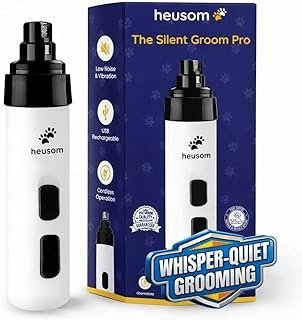Silent Groom Pro Pet Nail Grinder | Whisper Quiet Claw Trimmer for Dogs, Cats and Other Animals | Safe & Stress Free Nail Grooming, Ideal for Sensitive Dogs of All Breeds & Sizes