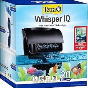 Tetra Whisper IQ Power Filter 20 Gallons, 130 GPH, with Stay Clean Technology
