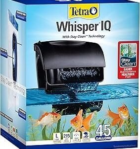 Tetra Whisper IQ Power Filter 45 Gallons, 215 GPH, With Stay Clean Technology