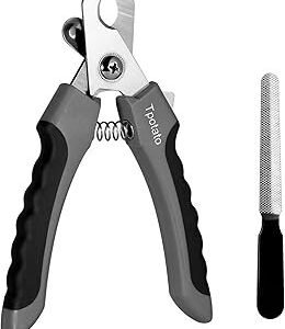 Tpotato Dog Nail Clippers,Dog Nail Trimmers for Large Breed Dog with Quick Sensor,Safari Professional Cat Nail Clipper with Safety Guard and Nail File.