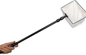 UNEAK - Aquarium Fish Net with Extendable 22"-33" Handle, Telescopic Fish Tank Nets, Fine Mesh Net for Fish and Shrimp Catching, Ponds, Creeks, and Aquariums