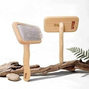 UTEE Large Slicker Brush for Large Dogs - Extra Wide Pet Grooming Tool for Golden Retrievers, Samoyeds & Huskies - Long Pin Slicker for Thick Double Coats - Professional De-shedding Action