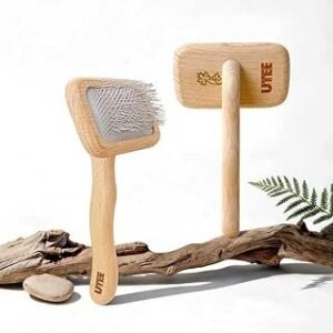 UTEE Slicker Brush for Dogs & Cats - Professional Pet Grooming Tool with 120° Angled Pins - Best for Goldendoodles, long-haired cats & Medium Breeds - Removes Mats, Tangles & Loose Fur